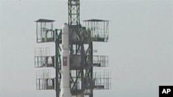 Vụ phóng tên lửa của Bắc Triều Tiên ở Musudan-ri, ngày 7/4/2009. Cả hai vụ phóng không gian của Bắc Triều Tiên trước đây đều thất bại
